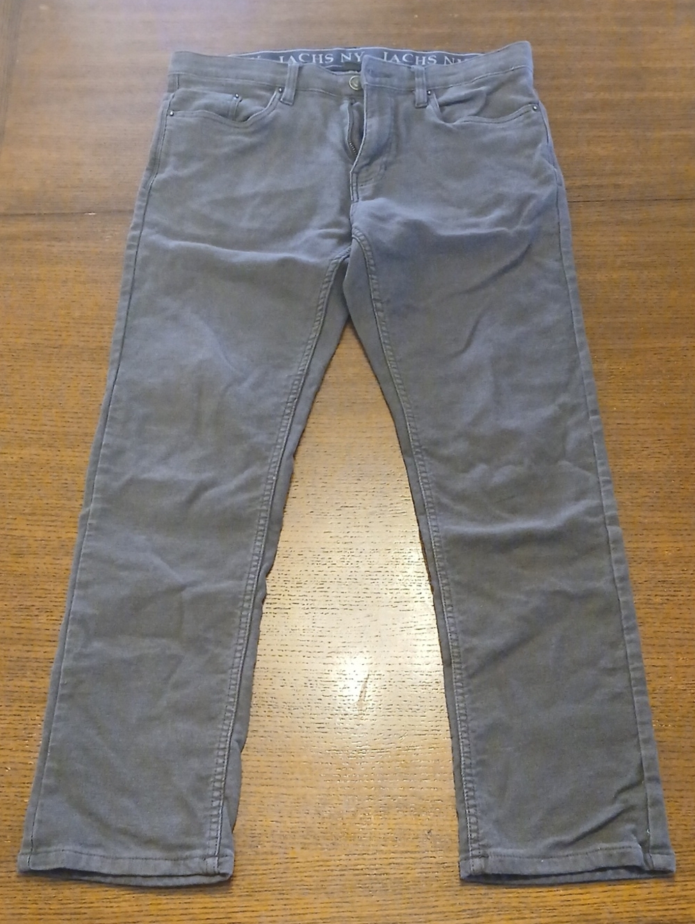Jachs NY Men's Slim Jeans in Charcoal Gray